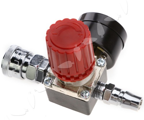 Air Compressor 1/4" Pressure Regulator Gauge 180PSI Regulating Control Valve - Picture 3 of 3