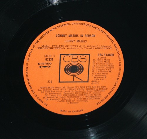 Johnny Mathis In Person - 1972 Double Vinyl LP - CBS 67231 - NM - Picture 9 of 11
