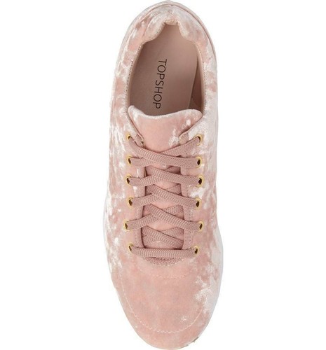 Topshop Mujer Tenis Croacia Rosa Terciopelo Zapatos Cómodos Viaje Gimnasio 40 EE. UU. 9 - Imagen 3 de 11