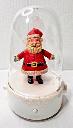 Hallmark Happy Tappers Weihnachtsmann funktionstüchtig mit Schneeflocken & Glitzer 2008 RAR!