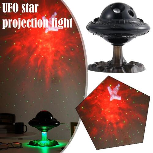UFO Shaped Night Light Galaxy Projector 8 Nebula Color ~ Control LED Lamp K2D6 - Foto 1 di 13