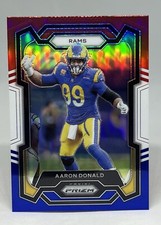 Aaron Donald 2023 Panini Prizm Red, White and Blue Los Angeles Rams #162 MLB