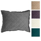 HiEnd Accents Diamond Velvet Quilted Boudoir Pillow (12" x 16")