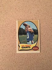 VINTAGE 1970 TOPPS FRAN TARKENTON #80 VG OLD NEW YORK GIANTS
