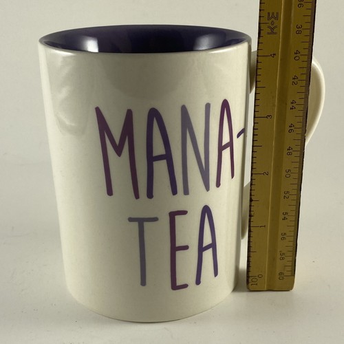 Our Name is Mud Mana-Tea Mug Purple & Cream 12 Oz Capacity Dishwasher Microwave - Picture 5 of 5