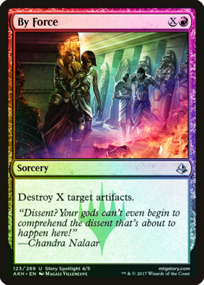 By Force FOIL Amonkhet NM Red Uncommon MAGIC THE GATHERING MTG CARD ABUGames