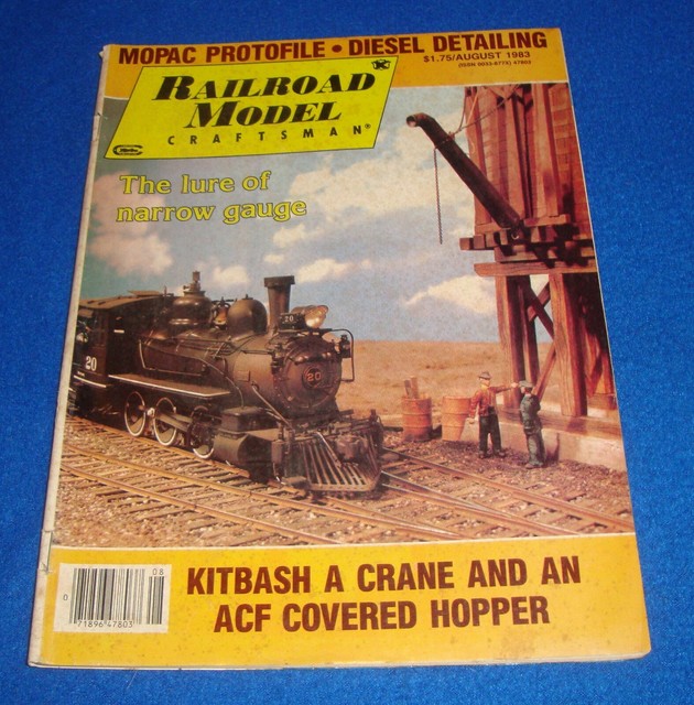 Vintage 1983 Railroad Model Magazine Railroad Model Craftsman Aug. 1983