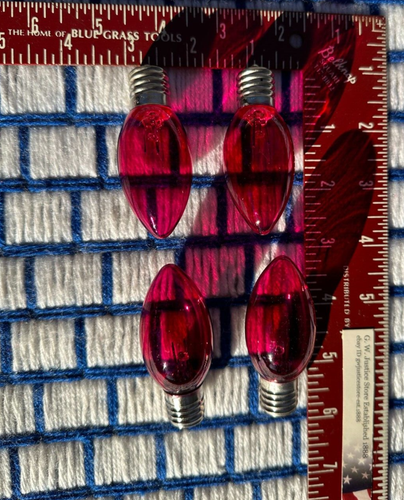 4 new PINK TWINKLE blinker flashing C9 Christmas string light bulb SHIPS for 7¢* - Picture 2 of 5