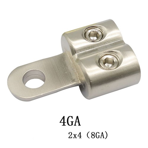 0/4 Gauge Wire Vite Anello Butt Anello Terminale Auto Audio Modificato Alimentazione Filo - Foto 15 di 15