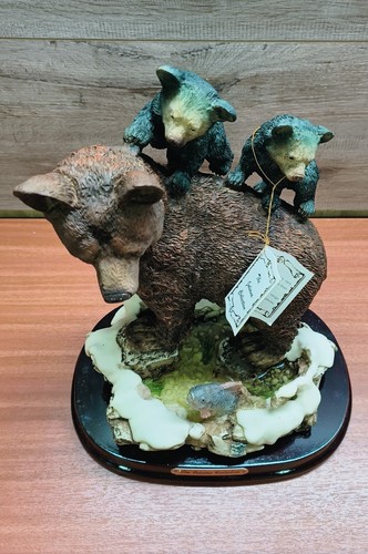 Vintage Juliana Collection Ornament Figure Bear & Cubs Mounted 11x9 Resin Large - Picture 12 of 17