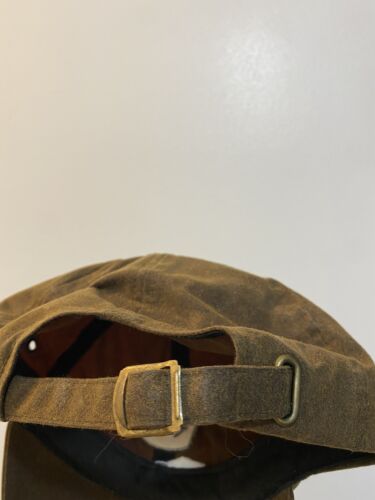 VTG John Deere Waxed Brown Canvas Hat Adjustable Strapback Baseball Cap - Picture 5 of 5