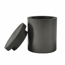 High-Density Graphite Crucible Cup with Lid 1.5" x 1.5" For Melting Gold Silver