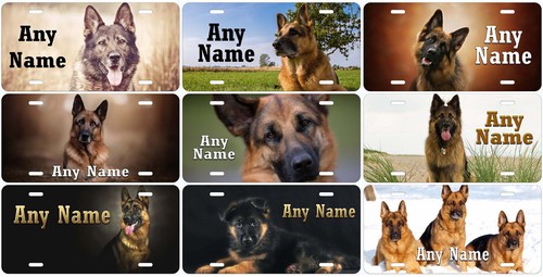 Deutscher Schäferhund beliebiger Name personalisiert Neuheit Autokennzeichen - Bild 1 von 13