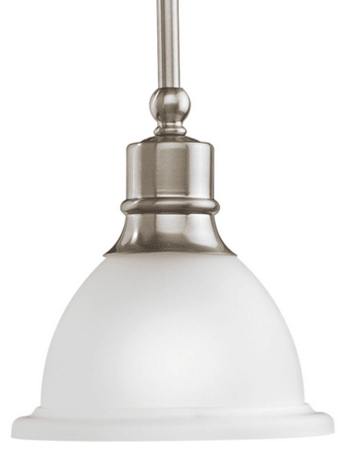 Progress Lighting  P5078-09  Madison  1-Light  8" Mini Pendant - Brushed Nickel - Picture 3 of 3
