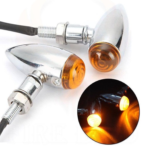 4pcs Chrome Heavy Duty Motorcycle Turn Signals Indicators Blinkers Lights AU - Picture 7 of 9