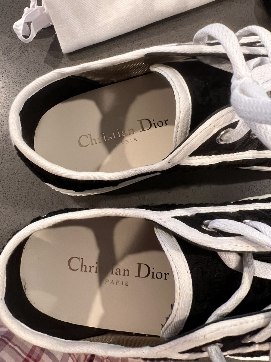 Christian Dior Women's Sneakers Black 36.5 WALK'N'DIOR Macrame