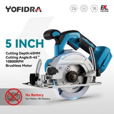 Sega Circolare a Batteria 5" Brushless Per Makita batteria 18V (Senza batteria)