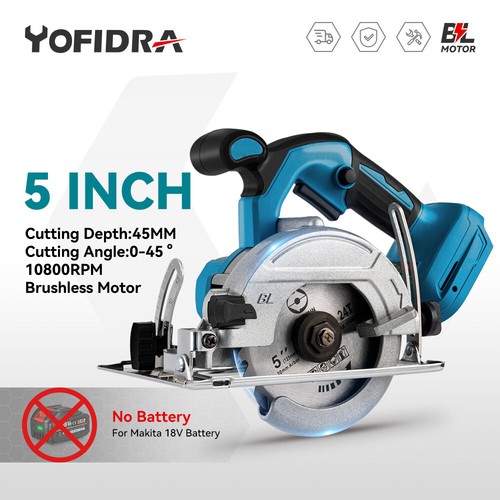 Sega Circolare a Batteria 5" Brushless Per Makita batteria 18V (Senza batteria) - Foto 1 di 12