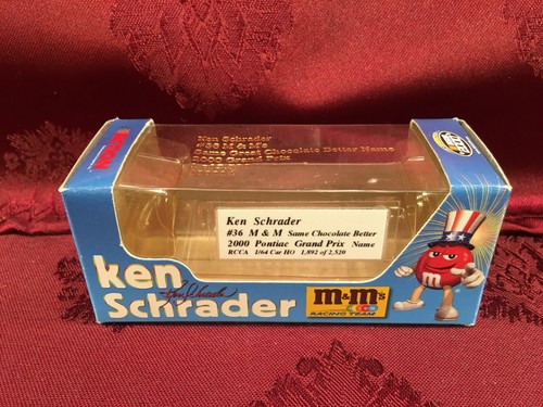 KEN SCHRADER #36 M&M’s Same Great Chocolate 2000 RCCA ELITE & HO Car SET - Picture 11 of 11