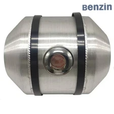 Round Gas Tank Fuel Tank Cell W/ Baffle 10''x12'' 3 3/4 Gallon 1/4 NPT For Motor