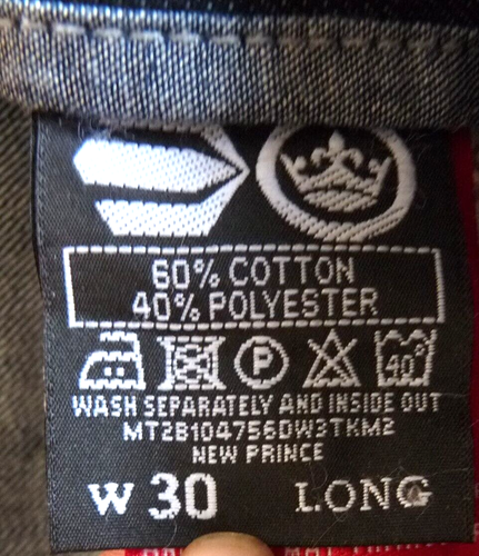 Neu Crosshatch New Prince Blue Button Fly Jeans für Herren W30 L34 - Bild 9 von 10