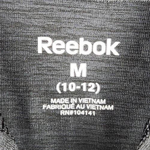 Reebok Girls Youth M Athletic Running Jacket Charcoal Full Zip Lightweight Hood - Picture 3 of 6
