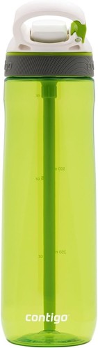 Contigo Cortland Autoseal Water Bottle Concealed Flip Straw Citron Green 720ml - Picture 2 of 6