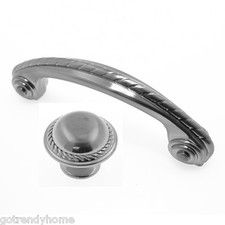 Traditional Brushed Nickel Cabinet Knob Drawer Pulls Handles Kitchen Hardware