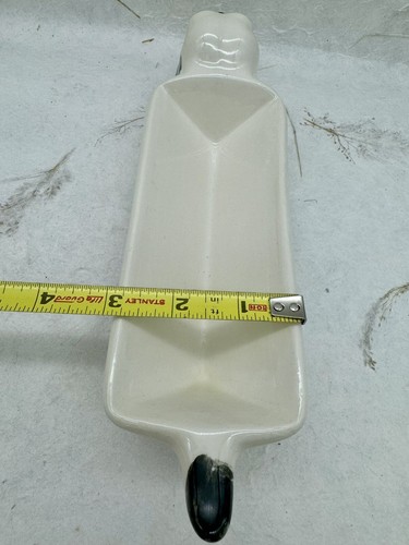 VTG Ceramic Dachshund Cracker Candy Dish Planter Weiner Dog Brown Black Lot Of 2 - Picture 23 of 24