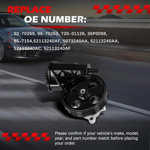 20-70269# New Power Steering Pump w/ Pulley & Reservoir For 02-07 Dodge Ram 1500 - Picture 11 of 17