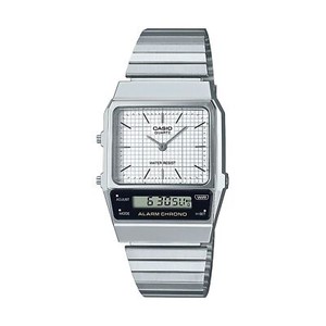 Casio Vintage AQ-800E-7A Silver Stainless Steel Analog & Digital Women Watch