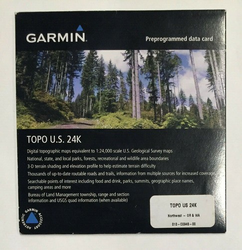  Garmin TOPO US 24K Northwest maps OR & WA 010-C0948-00 Data Card. Sealed - Picture 1 of 2