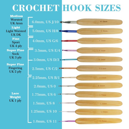 JubileeYarn Steel Crochet Hooks w/Bamboo Handle - 2pc Sets - Picture 79 of 138