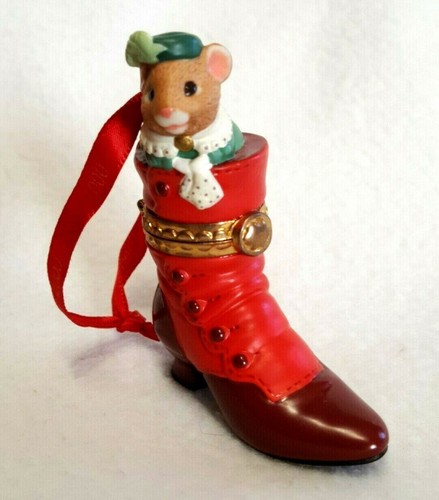 "Hallmark Mouse Adorno Moda Afoot 2000 1o En Serie De Colección Zapato Rojo Abre 3" - Imagen 2 de 8