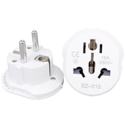 16A Universal EU Travel Adapter Euro Converter UK US AU To EU AC Power Socket - Photo 3/10