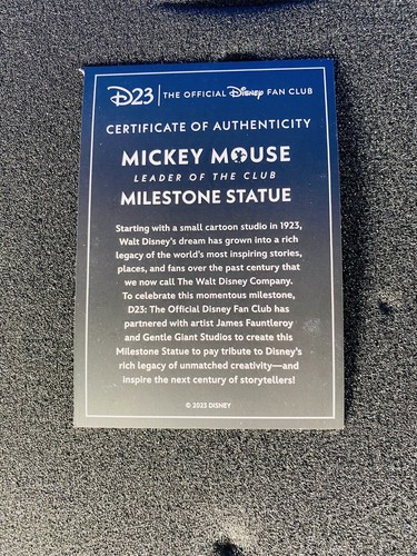 Disney D23 MICKEY MOUSE MILESTONE STATUE - 2023 Gold Member Exclusive - Picture 6 of 10