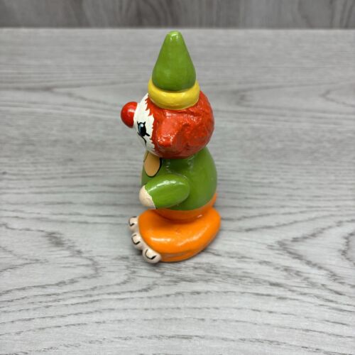 Vintage Original By Bobbee Hand Painted Stone Figure 5” MCM Clown Circus Decor - Picture 3 of 7