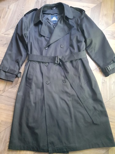 Stafford Mens Padded Trench Coat Black Size-40 - Picture 2 of 8