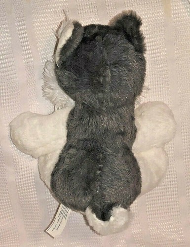 Peluche Schnauzer perro nariz grande gris y blanco patas grandes 10,5" adorable - Imagen 4 de 11