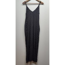 Lulu's Floral Maxi Dress Women Size S/M Black Sleeveless Relaxed Fit Boho Casual