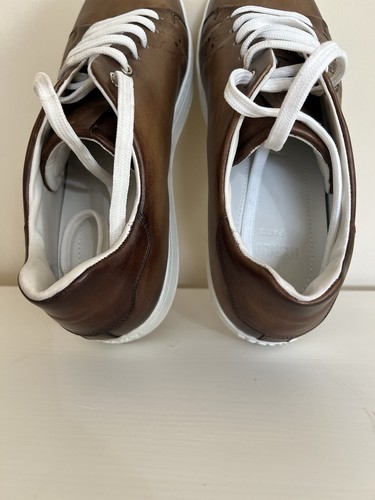 Baskets basses homme Berluti Paris Palerme cuir marron Scritto taille 9 / US 10 - Photo 7/10