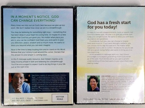 NEW Joel Osteen Fresh Start and Suddenly 2-Disc Set SEALED - Picture 2 of 2