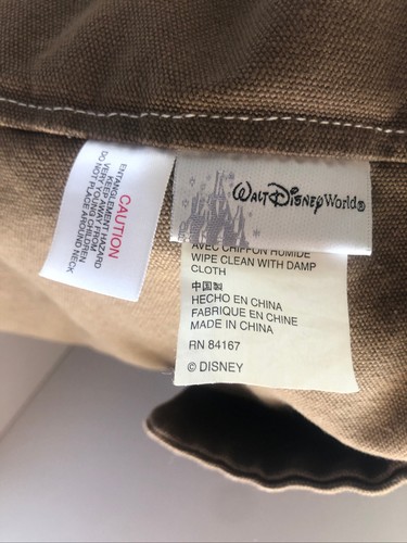 Walt Disney World “Mickey Mouse” Brown/Beige Canvas Tote Bag Excellent Condition - Picture 8 of 8