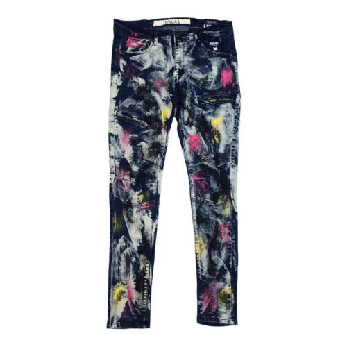 Men R3BEL Fashion Washed Denim Jeans - Picture 3 of 8