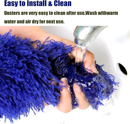 Microfiber Ceiling Fan Duster-Cobweb Cleaner Brush Kit Telescopic Extension Pole - Picture 7 of 14