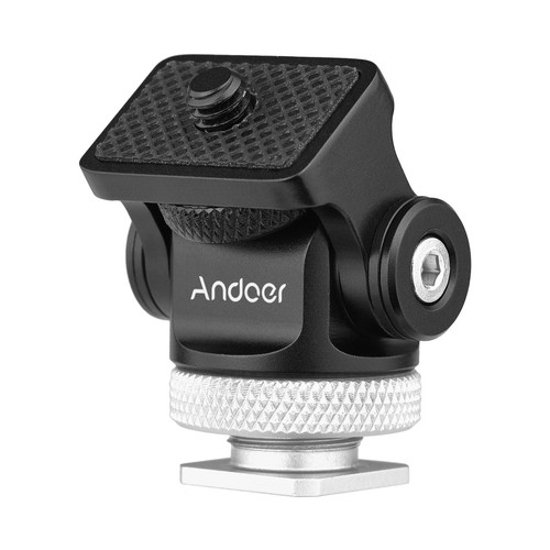 Andoer 360° Rotatable Camera Monitor Cold Shoe Mount Adapter Head 1/4-inch Q7Q7 - Picture 4 of 11