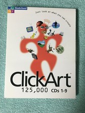 ClickArt 125,000 Clip Art Images 9 Disc Windows 3.1/95 CD-ROM Broderbund