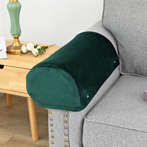 2/4Pack Velvet Arm Stretch Sofa Couch Chair Protector Armchair Covers Armrest GB - Picture 10 of 17