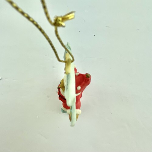 Cherished Teddies Ornament Believe Santa Bear Holding Banner Enesco 112392 - Picture 8 of 9