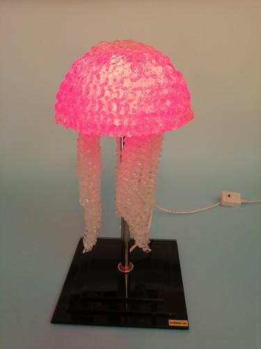 jellyfish lamp, Lampada MEDUSA su base cristallo nero, arsdomini.com da tavolo - Foto 3 di 5